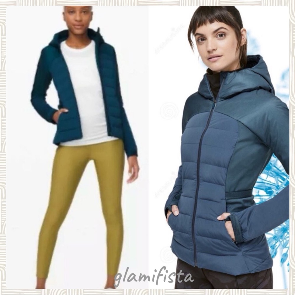Lululemon Down for it All Jacket Storm 🌊Teal sz.10